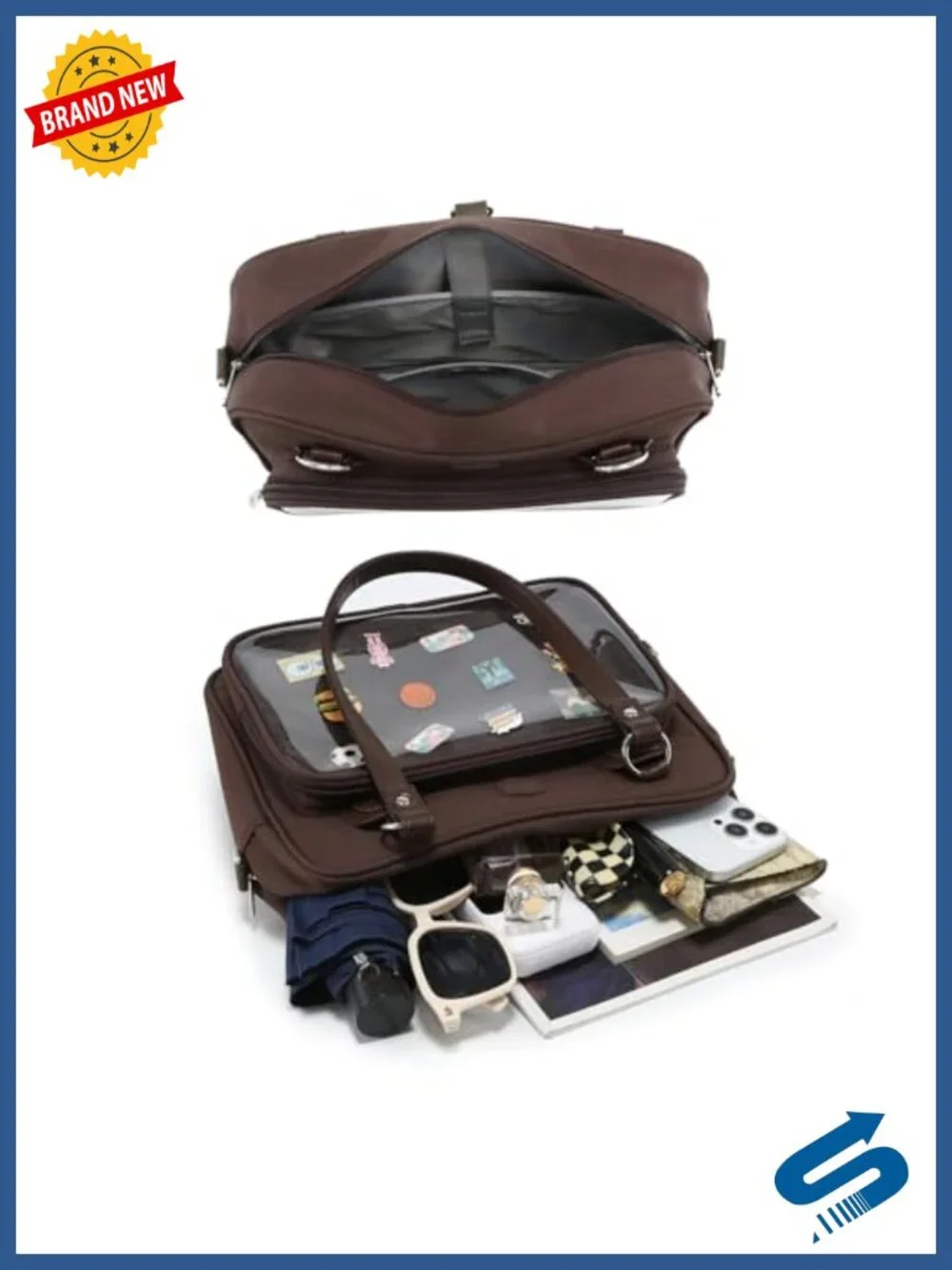 Oxford Ita Bag Crossbody Satchel Backpack with Ita Insert Pins Display